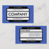 Stijlvol paneel II - Blauw reliëftextuur Visitekaartje (Voorkant / Achterkant)