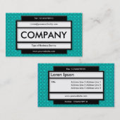 Stijlvol paneel II - Cyaan Fabric Texture Visitekaartje (Voorkant / Achterkant)