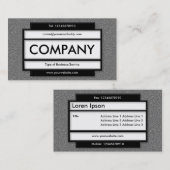 Stijlvol paneel II - Mid Grey Embossed Textuur Visitekaartje (Voorkant / Achterkant)