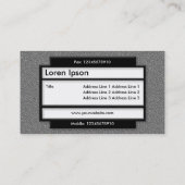 Stijlvol paneel II - Mid Grey Embossed Textuur Visitekaartje (Achterkant)