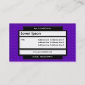 Stijlvol paneel II - Paarse textiel Visitekaartje (Achterkant)