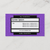 Stijlvol paneel II - Violet in reliëfdruk Visitekaartje (Achterkant)