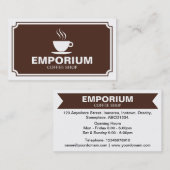 Stijlvol paneel - Koffie 4C2A1E (eggshell) Visitekaartje (Voorkant / Achterkant)