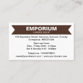 Stijlvol paneel - Koffie 4C2A1E (eggshell) Visitekaartje (Achterkant)