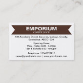 Stijlvol paneel - Koffie 4C2A1E (eggshell) Visitekaartje (Achterkant)