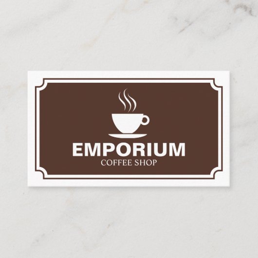 Stijlvol paneel - Koffie 4C2A1E (eggshell) Visitekaartje (Voorkant)
