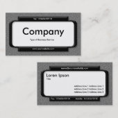 Stijlvol paneel - Mid Grey Embossed Textuur Visitekaartje (Voorkant / Achterkant)
