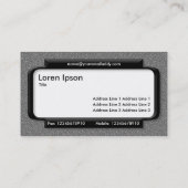 Stijlvol paneel - Mid Grey Embossed Textuur Visitekaartje (Achterkant)