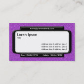 Stijlvol paneel - Paarse reliëftextuur Visitekaartje (Achterkant)