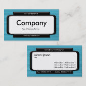 Stijlvol paneel - Penseelkleurige blauwe textuur Visitekaartje (Voorkant / Achterkant)