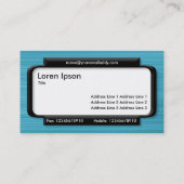 Stijlvol paneel - Penseelkleurige blauwe textuur Visitekaartje (Achterkant)