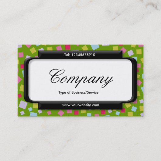 Stijlvol paneel (Script font) - Cascading Colors I Visitekaartje (Voorkant)