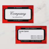 Stijlvol paneel (Script font) - Hot Red Visitekaartje (Voorkant / Achterkant)