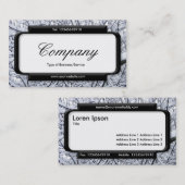 Stijlvol paneel (Script font) - Sneeuwtakken Visitekaartje (Voorkant / Achterkant)