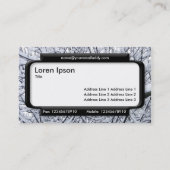 Stijlvol paneel (Script font) - Sneeuwtakken Visitekaartje (Achterkant)