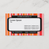 Stijlvol paneel (Script font) - Stripes 01 Visitekaartje (Achterkant)