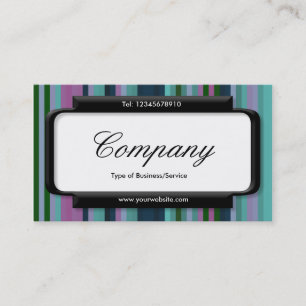 Stijlvol paneel (Script font) - Stripes 02 Visitekaartje