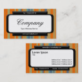 Stijlvol paneel (Script font) - Stripes 05 Visitekaartje (Voorkant / Achterkant)