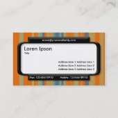 Stijlvol paneel (Script font) - Stripes 05 Visitekaartje (Achterkant)