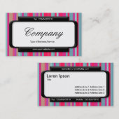 Stijlvol paneel (Script font) - Stripes 07 Visitekaartje (Voorkant / Achterkant)