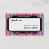 Stijlvol paneel (Script font) - Stripes 07 Visitekaartje (Achterkant)