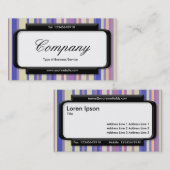 Stijlvol paneel (Script font) - Stripes 08 Visitekaartje (Voorkant / Achterkant)
