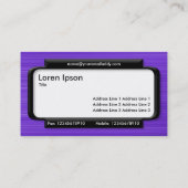 Stijlvol paneel - Violet textuur in penseelvorm Visitekaartje (Achterkant)