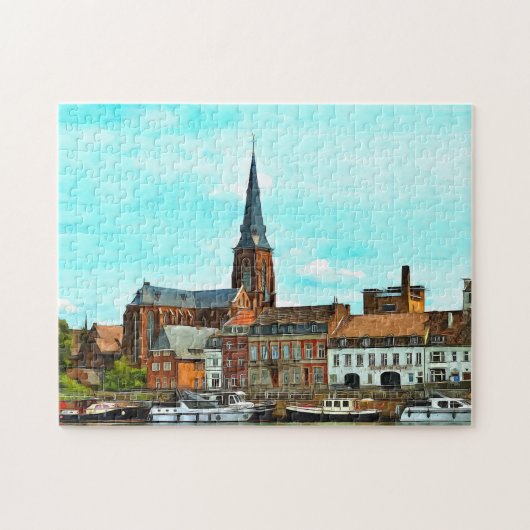 Stijlvol panorama van Maastricht Legpuzzel (Horizontaal)
