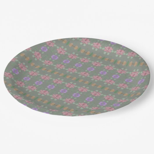 Stijlvol papier papieren bordje (Gekanteld)