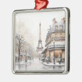 Stijlvol Parijs met kerst Metalen Ornament (Links)