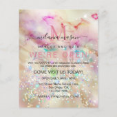 Stijlvol pasta-gebluste alcoholinkt elegant glitte flyer (Achterkant)