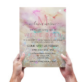 Stijlvol pasta-gebluste alcoholinkt elegant glitte flyer