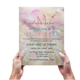 Stijlvol pasta-gebluste alcoholinkt elegant glitte flyer