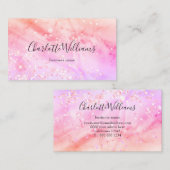 Stijlvol pasta-gebluste alcoholinkt elegant glitte visitekaartje (Voorkant / Achterkant)