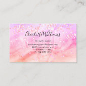 Stijlvol pasta-gebluste alcoholinkt elegant glitte visitekaartje (Achterkant)