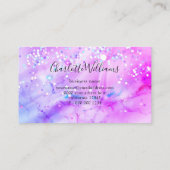 Stijlvol pasta-gebluste alcoholinkt elegant glitte visitekaartje (Achterkant)