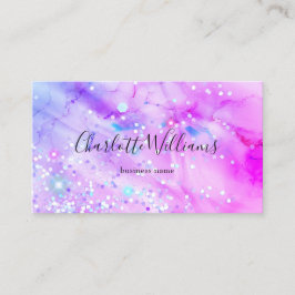 Stijlvol pasta-gebluste alcoholinkt elegant glitte visitekaartje