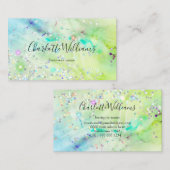 Stijlvol pasta-gebluste alcoholinkt elegant glitte visitekaartje (Voorkant / Achterkant)