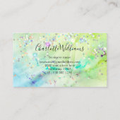 Stijlvol pasta-gebluste alcoholinkt elegant glitte visitekaartje (Achterkant)