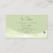 Stijlvol pastaal Groen met Sparkly Diamond Visitekaartje (Achterkant)