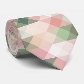 Stijlvol pastel Geometric Diamond Pattern Stropdas (Opgerold)