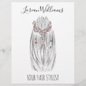 Stijlvol Pastelkleurig Haar Stylist Vlecht Kapsel  Flyer (Voorkant)