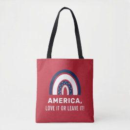 Stijlvol patriottische Amerikaanse regenboog USA 4 Tote Bag