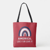 Stijlvol patriottische Amerikaanse regenboog USA 4 Tote Bag (Achterkant)