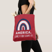 Stijlvol patriottische Amerikaanse regenboog USA 4 Tote Bag (Dichtbij)