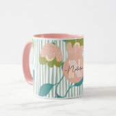 Stijlvol patroon cadeau op zaterdag Pastel Roze Mok (Voorkant links)