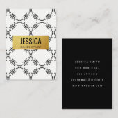 Stijlvol patroon / Gold Lijst Visitekaartje (Voorkant / Achterkant)