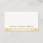 Stijlvol patroon (Gold) Visitekaartje (Achterkant)