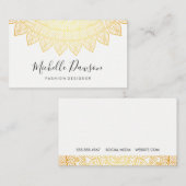 Stijlvol patroon (Gold) Visitekaartje (Voorkant / Achterkant)