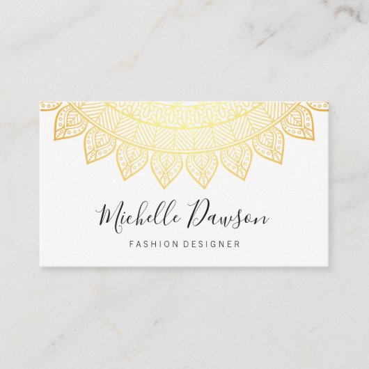 Stijlvol patroon (Gold) Visitekaartje (Voorkant)